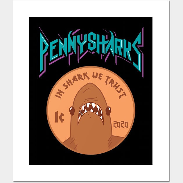 The Great Penny (Clean) Wall Art by PennySharksOfficial